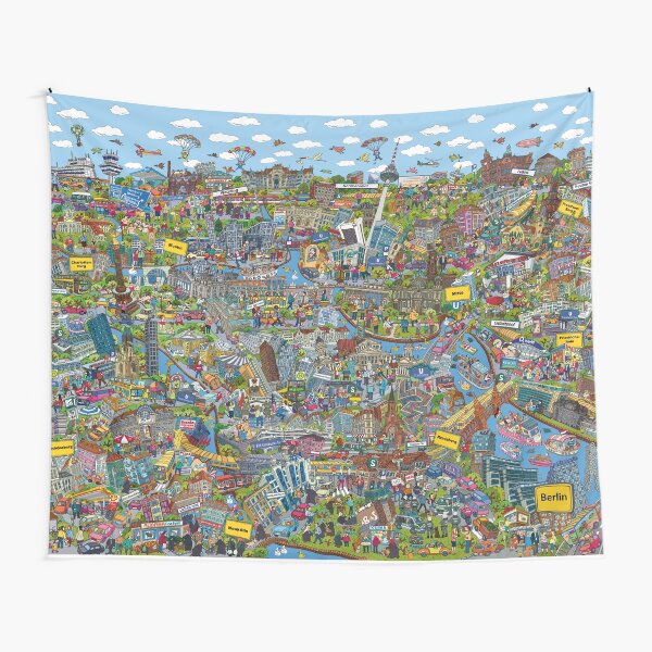 Illustrated map of Berlin Tapestry