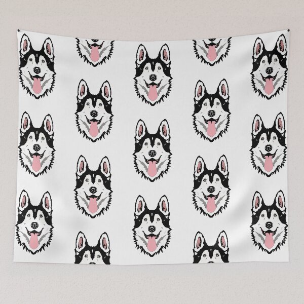 Item preview, Black and White Siberian Husky designed and sold by arisaidesigns.