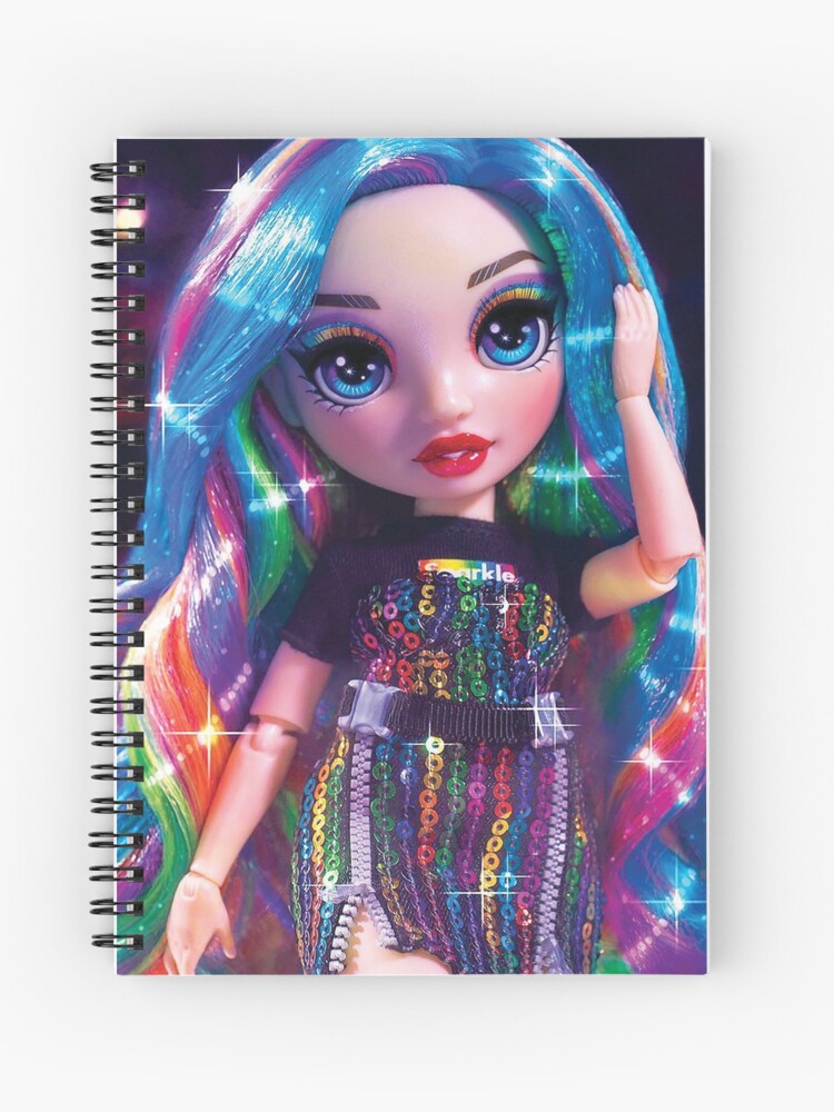 Violet Willow and Sunny Madison Rainbow High Purple Yellow Spiral Notebook  for Sale by Pocklemy