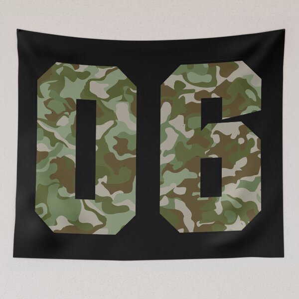 Item preview, Army Camouflage Number Six Soldiers Lucky Number 6 designed and sold by Urosek.