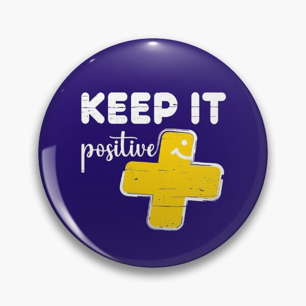 Item preview, Keep it positive + cute plus sign  designed and sold by Happy Puppy Print On Demand.