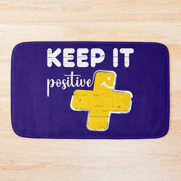 Item preview, Keep it positive + cute plus sign  designed and sold by Happy Puppy Print On Demand.