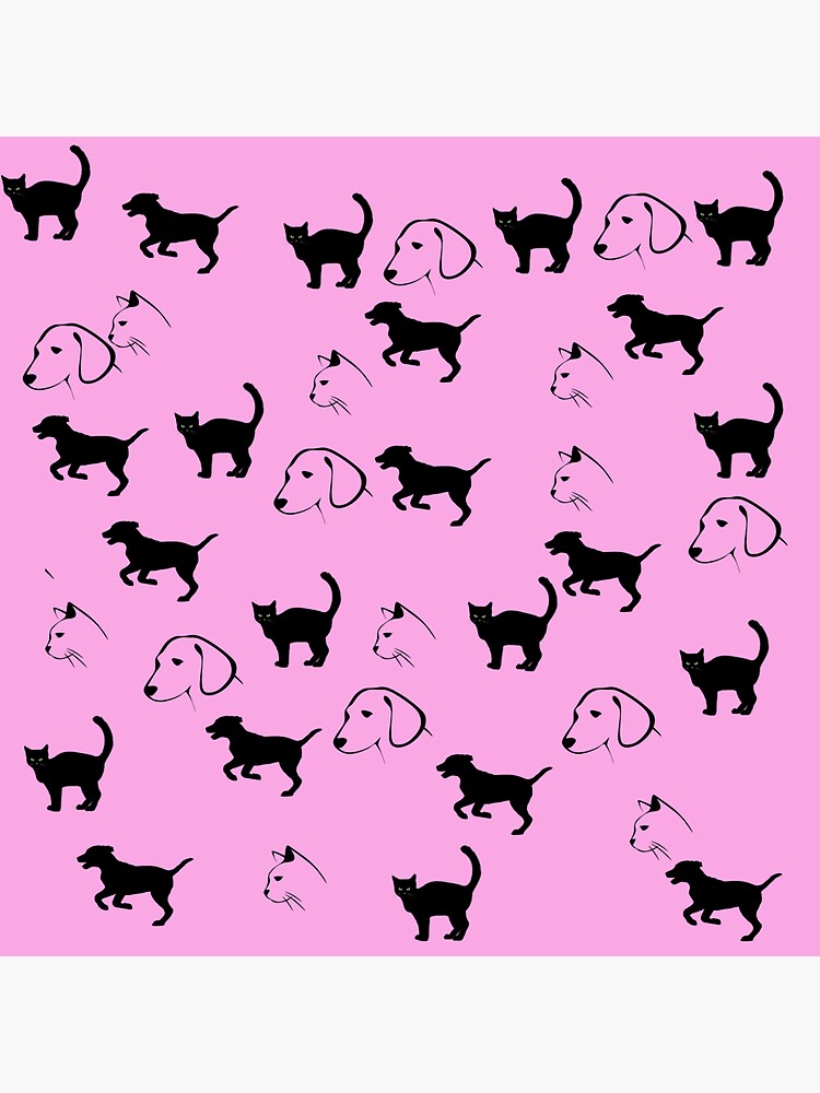 Thumbnail 3 of 3, Sticker, Cats and dogs 103 designed and sold by Semapemodiba.