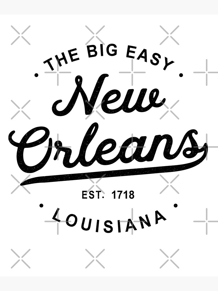 "Vintage Retro The Big Easy New Orleans Louisiana Since 1718" Poster by