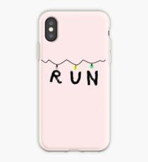 'Run' - Stranger Things Fairy Lights iPhone Case