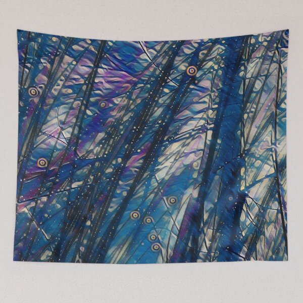 Item preview, Indigo blue drooping branches designed and sold by Fortysious45.