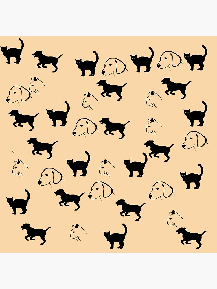 Thumbnail 3 of 3, Sticker, Cats and dogs designed and sold by Semapemodiba.