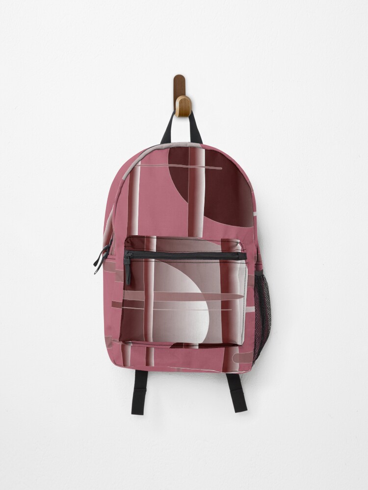 Thumbnail 1 of 3, Backpack, Raspberry lines designed and sold by CreaKat.