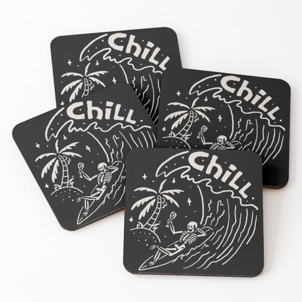 Item preview, Funny Skeleton Tropical Ocean Wave Surfing designed and sold by ozunu.