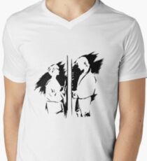 a-ha Tinte T-Shirt mit V-Ausschnitt