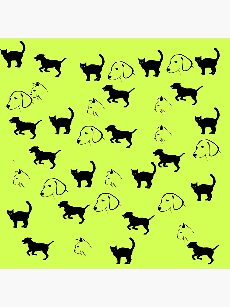 Thumbnail 3 of 3, Sticker, Cats and dogs 104 designed and sold by Semapemodiba.