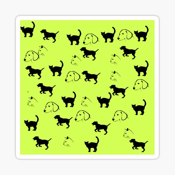 Cats and dogs 104 Sticker