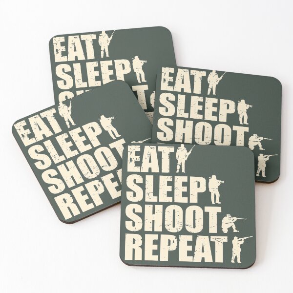 Item preview, Eat Sleep Shoot Repeat Airsoft Design designed and sold by justjonboy.