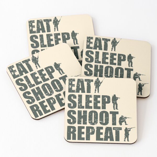 Item preview, Eat Sleep Shoot Repeat Airsoft Design designed and sold by justjonboy.