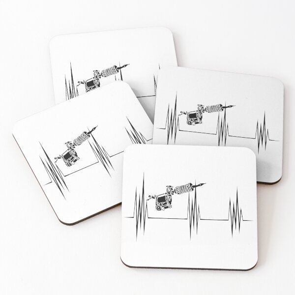 Item preview, EKG Heartbeat Heart diagram Tattoos designed and sold by Elwetritsche.