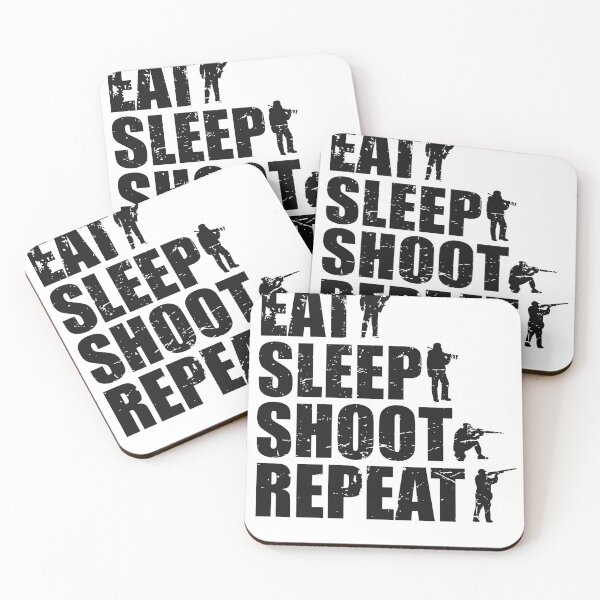 Item preview, Eat Sleep Shoot Repeat Airsoft Design designed and sold by justjonboy.