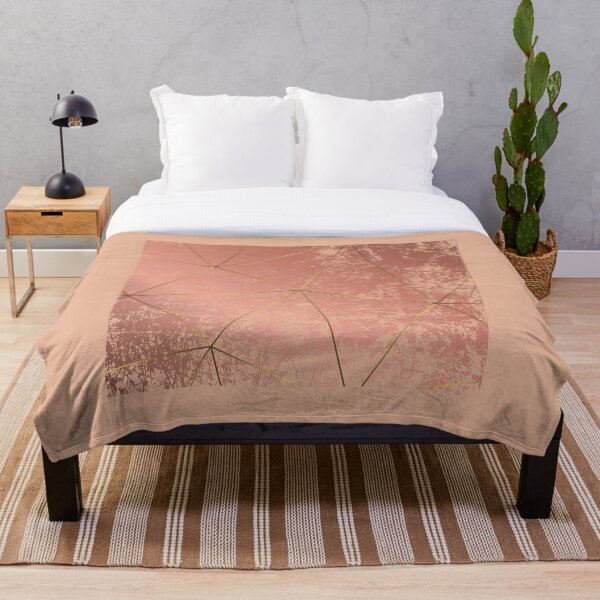 Item preview, Rose gold geometric grunge pattern designed and sold by cinnamonbay.