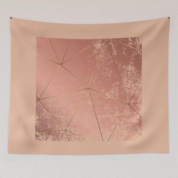 Item preview, Rose gold geometric grunge pattern designed and sold by cinnamonbay.