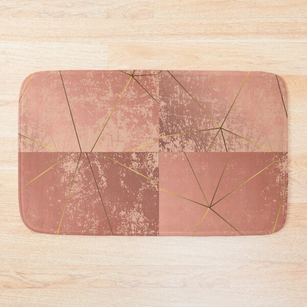 Item preview, Rose gold geometric grunge pattern designed and sold by cinnamonbay.