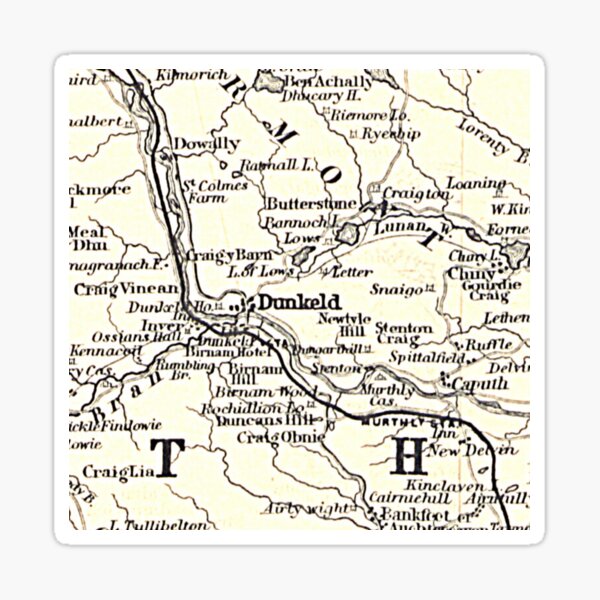 Item preview, DUNKELD & surrounding area map 1898 designed and sold by yourscotland.