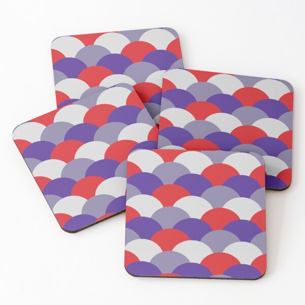 Item preview, Mermaid Fish Scale Underwater Wavy Pattern American Flag Colors designed and sold by NamColors.