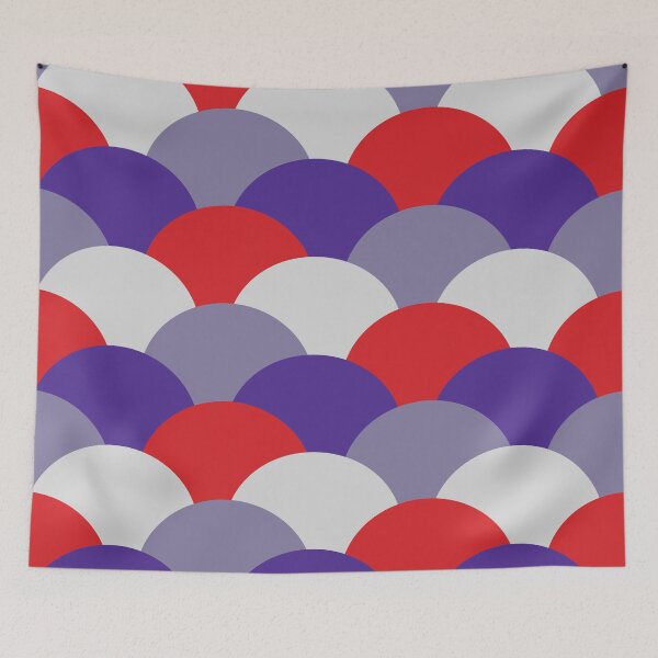 Item preview, Mermaid Fish Scale Underwater Wavy Pattern American Flag Colors designed and sold by NamColors.