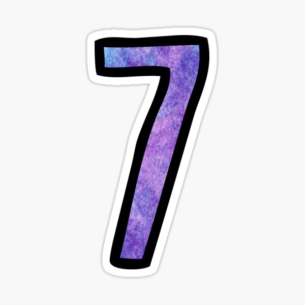 Number 7 Sticker