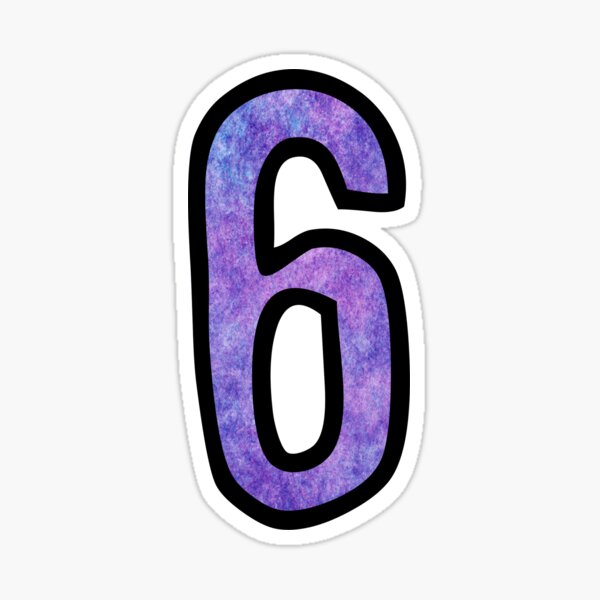 "Number 6" Sticker for Sale by ABSDesigns | Redbubble