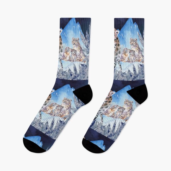 Item preview, Snow Leopard family love. Warmth in the Cold. designed and sold by Orianah.