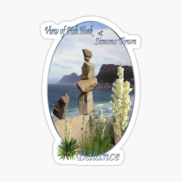 Its all about Balance - View of Simons Town Sticker