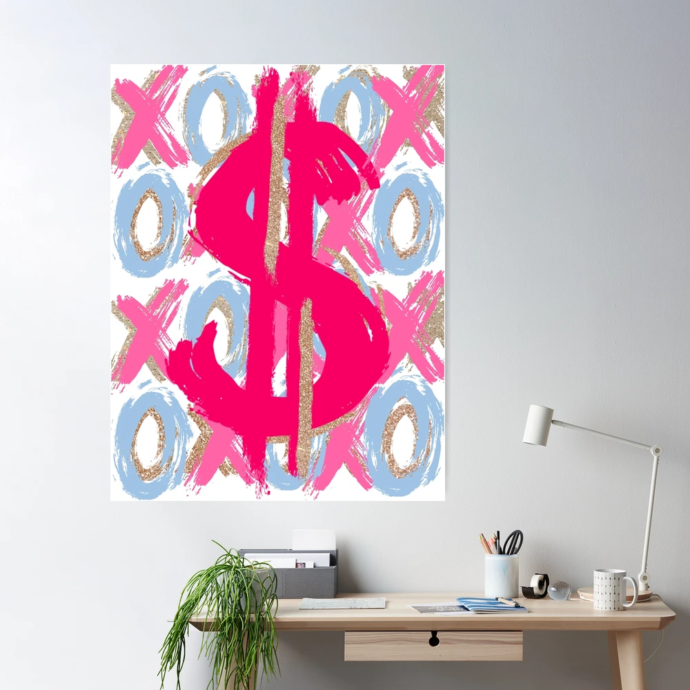 Pink Abstract Graffiti Wall Art Poster Print Picture Cheetah Lightning Lips  Dollar Sign Canvas Painting Living Room Home Decor - AliExpress
