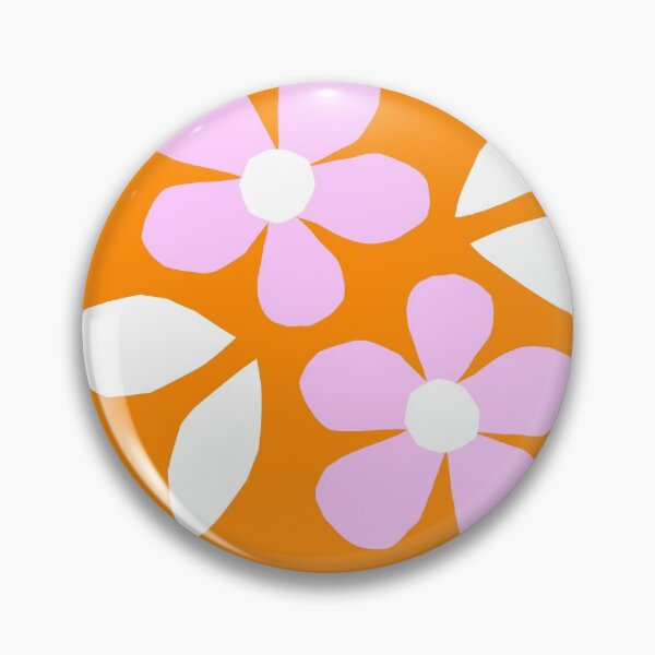 Item preview, Bloom Happy! Retro Floral Collage Nº1 Orange and pink designed and sold by Dominiquevari.