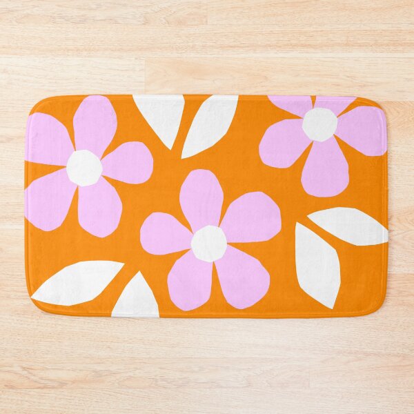 Item preview, Bloom Happy! Retro Floral Collage Nº1 Orange and pink designed and sold by Dominiquevari.