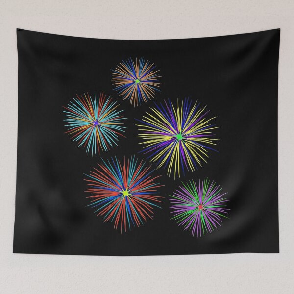 Item preview, Colorful fireworks 2, New Year's Eve motif, fireworks birthday designed and sold by Kirei-Lily.