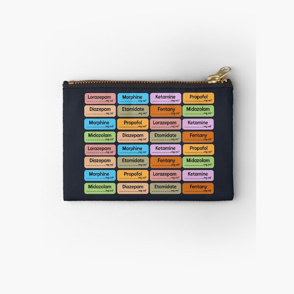 Item preview, CRNA - anesthesia drugs_color coded syringe labels of eight drugs Design designed and sold by GalacticDust.