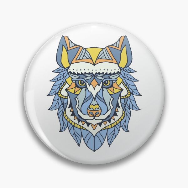 Item preview, Cute Geometric Polygonal Bohemian Tribal Wolf designed and sold by ozunu.