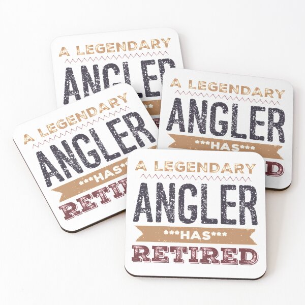 Item preview, A Legendary Angler Fisherman Has Retired Brown Black Font designed and sold by HppyStrngHelthy.