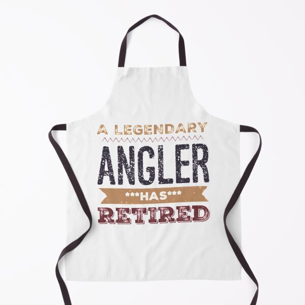 Item preview, A Legendary Angler Fisherman Has Retired Brown Black Font designed and sold by HppyStrngHelthy.