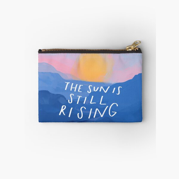 Item preview, The Sun Is Still Rising - Inspirational Quote and Abstract Blue Mountain Sunrise Landscape - Painted by Morgan Harper Nichols designed and sold by morgansgoods.