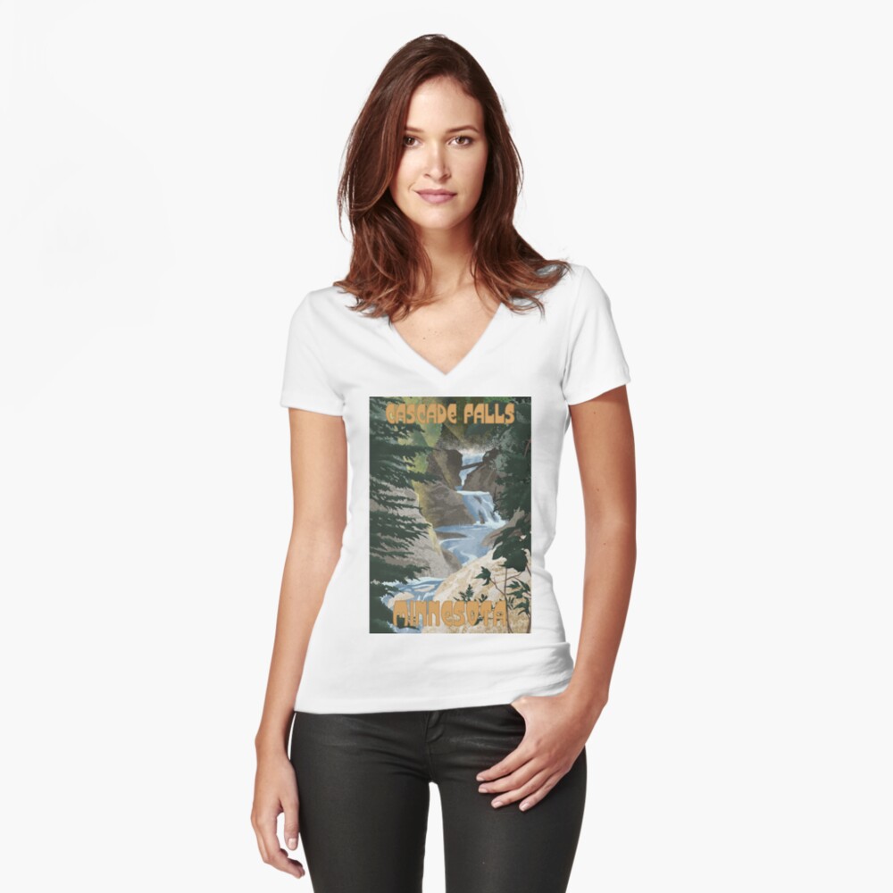 Item preview, Fitted V-Neck T-Shirt designed and sold by KWind.