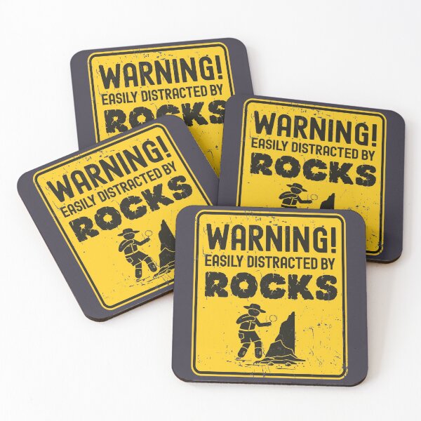 Item preview, Warning Easily Distracted By Rocks Geologist Rockhounding Design designed and sold by justjonboy.