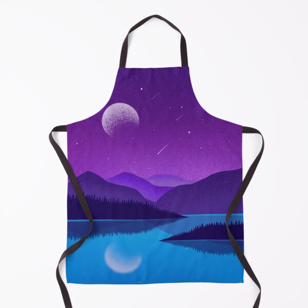Item preview, moon landscape stars sky  designed and sold by LavrushaArt.