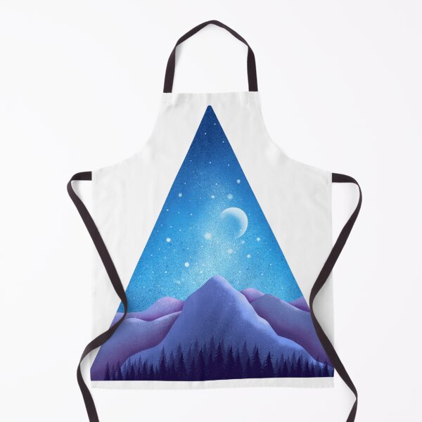 Item preview, mountain forest night sky moon designed and sold by LavrushaArt.