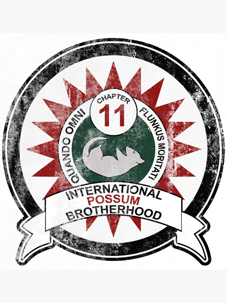 Disover Red Green International Possum Brotherhood, distressed Premium Matte Vertical Poster