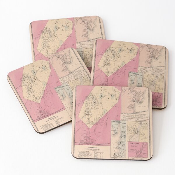 Item preview, Old Greenwich CT Map (1867) Vintage Connecticut Town Atlas designed and sold by BravuraMedia.