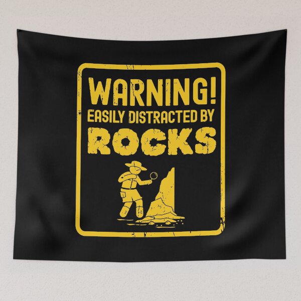 Item preview, Warning Easily Distracted By Rocks Geologist Rockhounding Design designed and sold by justjonboy.