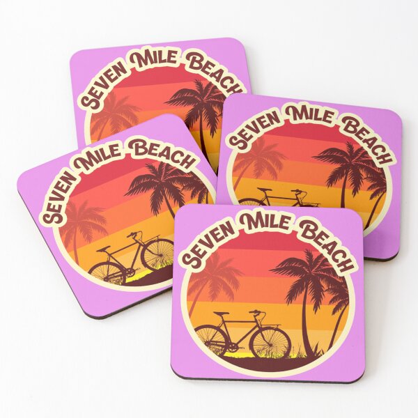 Item preview, Seven Mile Beach Seven Mile Beach Sunshine in a Beach with a Lonely Palm Tree and Bicycle designed and sold by ChaosSenna.
