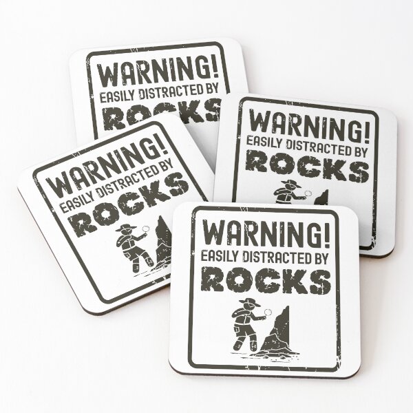 Item preview, Warning Easily Distracted By Rocks Geologist Rockhounding Design designed and sold by justjonboy.