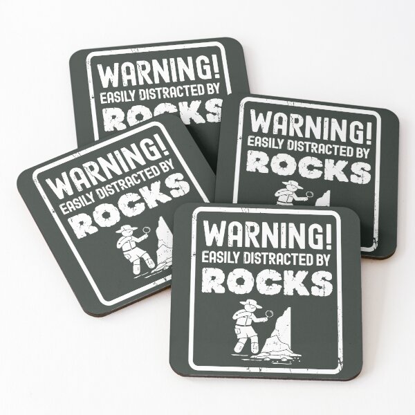 Item preview, Warning Easily Distracted By Rocks Geologist Rockhounding Design designed and sold by justjonboy.
