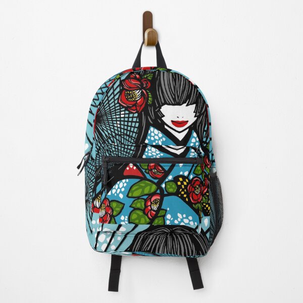 Item preview, Bangasa and Camellia - asian beauty, traditional Japanese umbrellas, flower kimono girl, winter designed and sold by SajuArtZen.